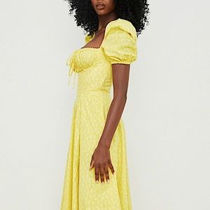 🌼 House of CB Tallulah corset puff sleeve dress
